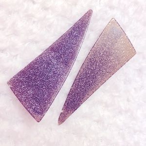 Retro 80s Triangle Hair Clips Large